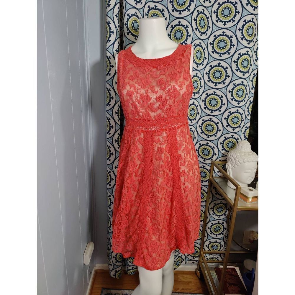 Sundance Lace And Net Lined Sleeveless Dress